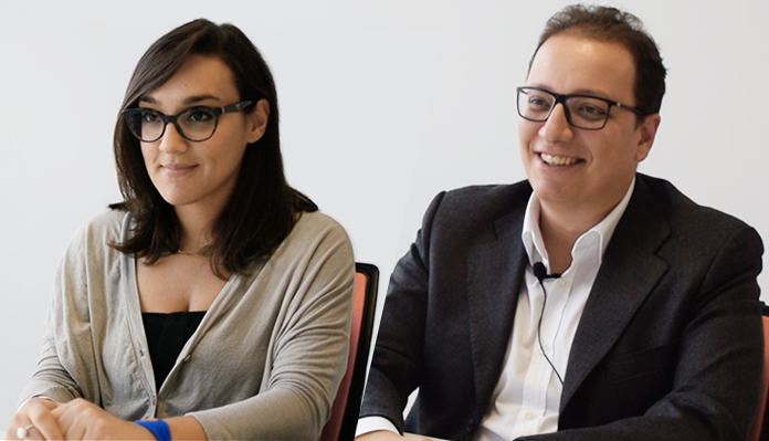Roberta Cecatiello e Giulio Palmieri: un po’ analisti funzionali, un po’ PM. iPMO di spindox.