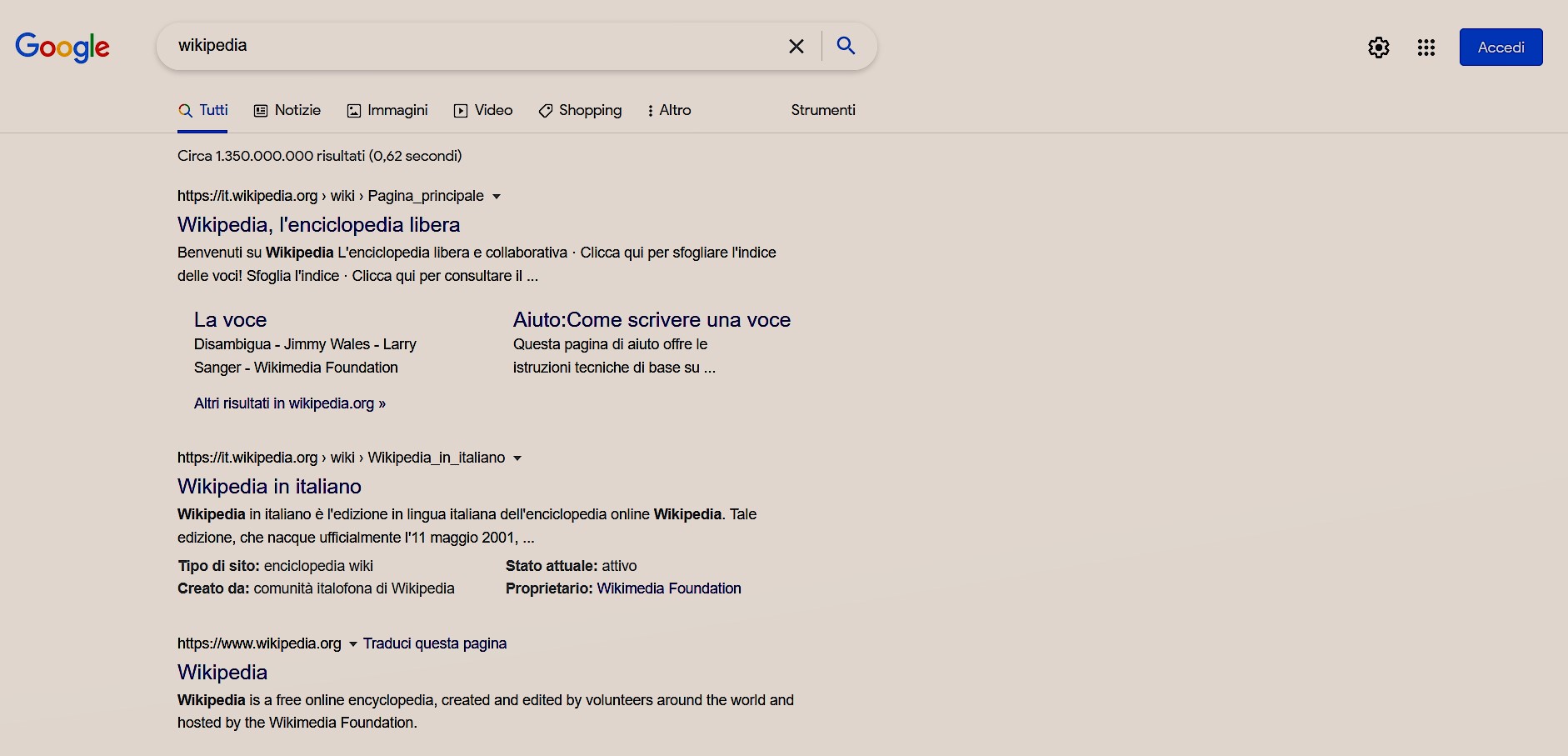 tag title visualizzato nella SERP di Google